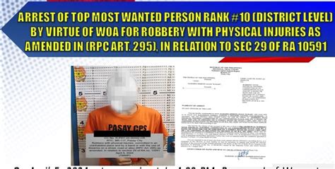 jose roger lopez uy|3 wanted persons arrested in Pasay .